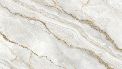 Obraz premium Elegant white marble texture with golden veins for luxurious backgrounds and designs