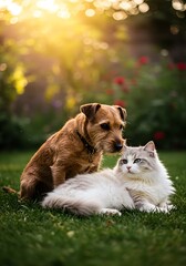 Golden Hour Companions AI Generated