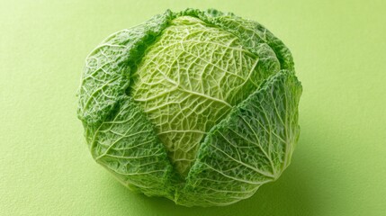 Fototapeta premium A green cabbage with a lot of leaves