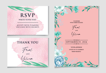 Luxury wedding invitation card