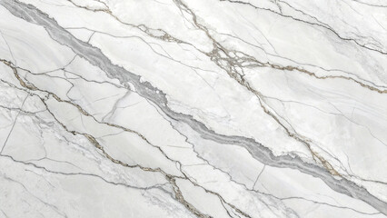 Luxurious white marble texture with gray and gold veins for elegant backgrounds