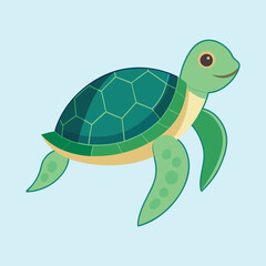 vector illustration of sea turtle