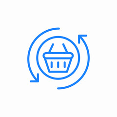 auto reorder icon sign vector