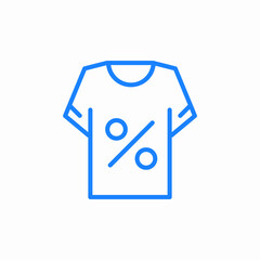 Obraz premium discounted t shirt icon sign vector