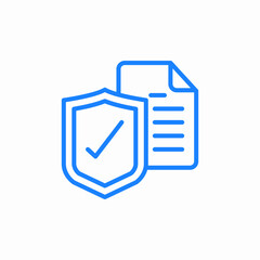 document protected icon sign vector