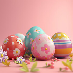 easter eggs and bunny
