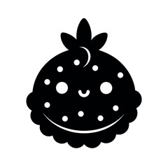 French Petit Beurre Cookie Black Vector Clipart