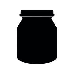 Nutella Spread Jar Black Vector Silhouette Illustration