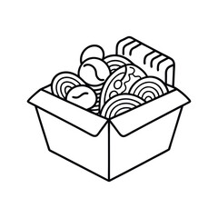 Barilla Pasta Sauce Container Outline Vector