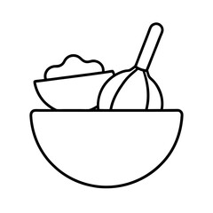 Baking Mix Box Outline Vector Illustration
