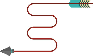 Curve sinuous line tribal ethnic arrow