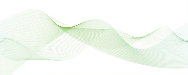Abstract vector line isolated flow stripe light green music and speed line beautiful digital gradient texture. Abstract wave line for banner, template, wallpaper background with wave design.