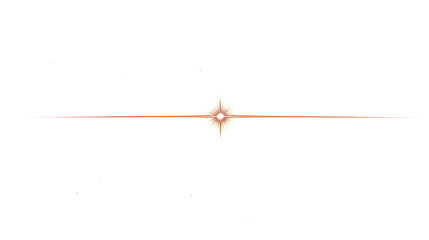 Golden Lens Flare and Light Beam on a Transparent Background.