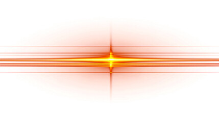 Intense Orange Light Streak with Lens Flare.