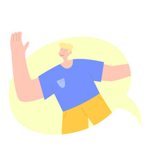 People Communications flat Illustration _ People in the chat