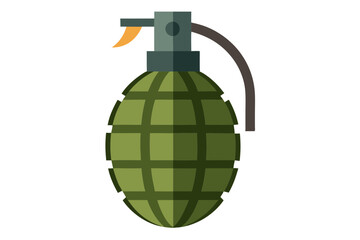 Fototapeta premium Cartoon hand grenade icon on white