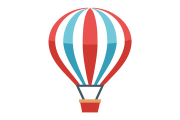Fototapeta premium Hot air balloon flat icon isolated