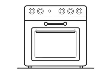 Obraz premium Simple oven illustration vector