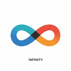 Obraz premium An elegant infinity symbol with a seamless design and blended colors, conveying a message of eternity and limitless possibilities
