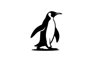Penguin silhouette vector antarctic bird illustration