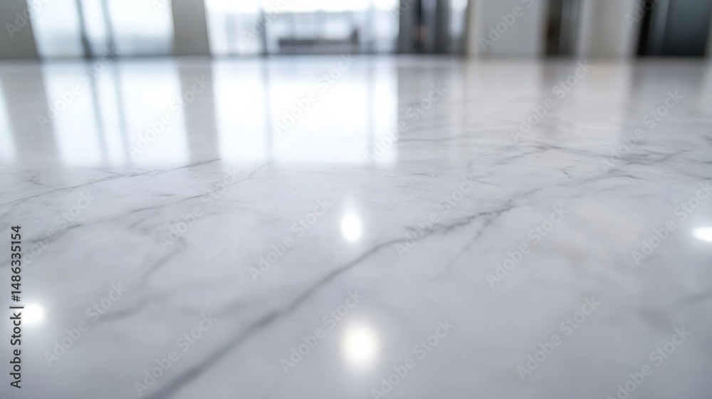 Poster textured marble surface features soft grey veins against a white background, highlighting its elegan