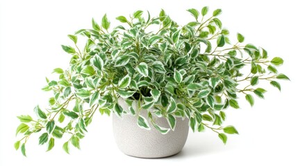 Fototapeta premium Potted plant with variegated leaves