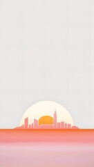 A vibrant sunrise cresting over an abstract skyline, symbolizing new opportunities and fresh beginnings.12