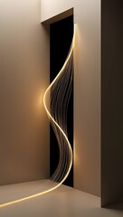 A web of golden light weaving through deep space, representing creativity, connections, and career growth.2