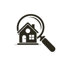 Magnifying Glass over House