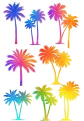Rainbow Palmscape AI Generated