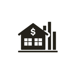 real estate icon with house