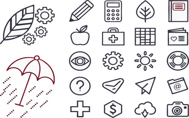 set of icons for web design
