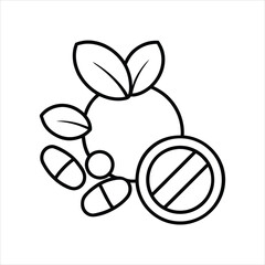  Health and Wellness Vitamins Line Art Vector Symbol Design