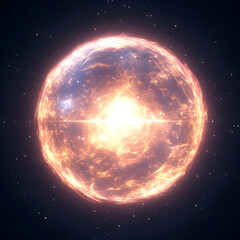 transparent glowing orb with soft halo, fantasy energy element, PNG background