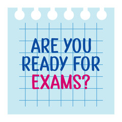 are you ready for exams lettering