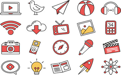 set of icons for web design