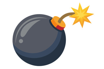 bomb icon vector clean design flat style