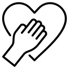 Empathy icon line vector illustration