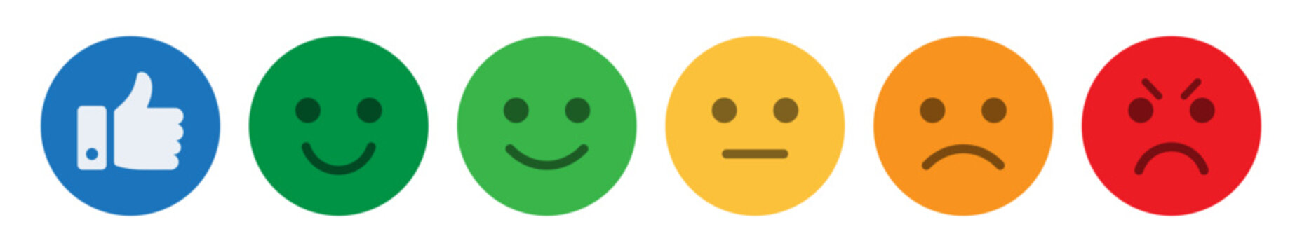 Rating emoji set with best to worst feeling with like symbol for customer feedback Feedback rating smiley icon set.