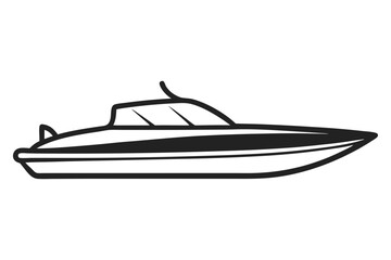 Naklejka premium jetboat vector art modern design