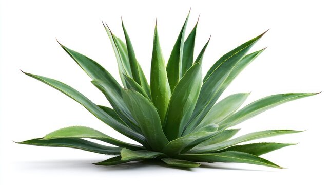 Vibrant agave plant, lush green leaves - Powered by Adobe