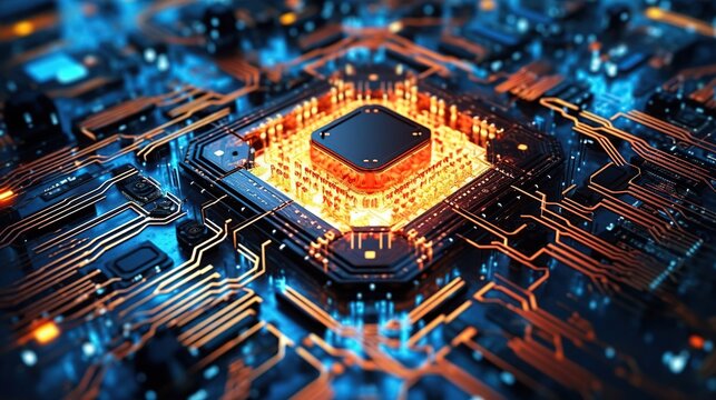 technology image circuit board and html code.