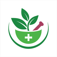 Traditional Herbal Business Logo Icon Clipart