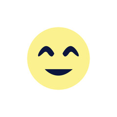 Face emoji smile smiling symbol sign vector illustration icon laughing fun