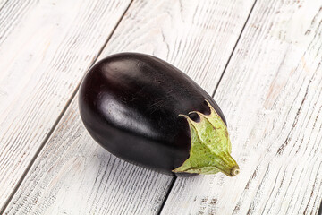Raw ripe organic eggplant vegetable