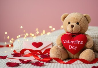 Teddy Bear with Valentine's Day Heart