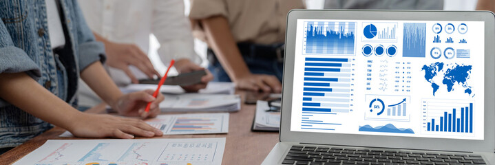 Business data dashboard provide brisk business intelligence analytic for marketing strategy planning