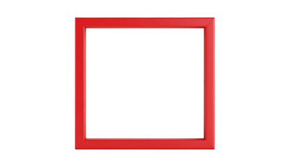 A simple, minimalist image of a red square frame