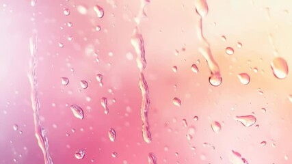 Colorful water droplets on glass surface creating abstract patterns - Powered by Adobe