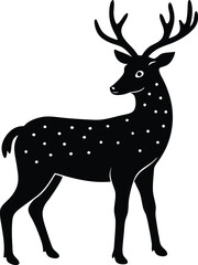 deer silhouette vector illustration